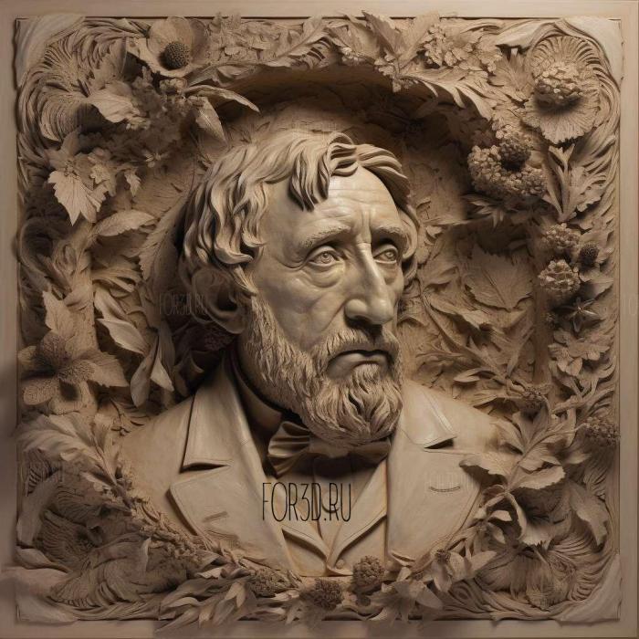 Henry Thoreau 1 stl model for CNC